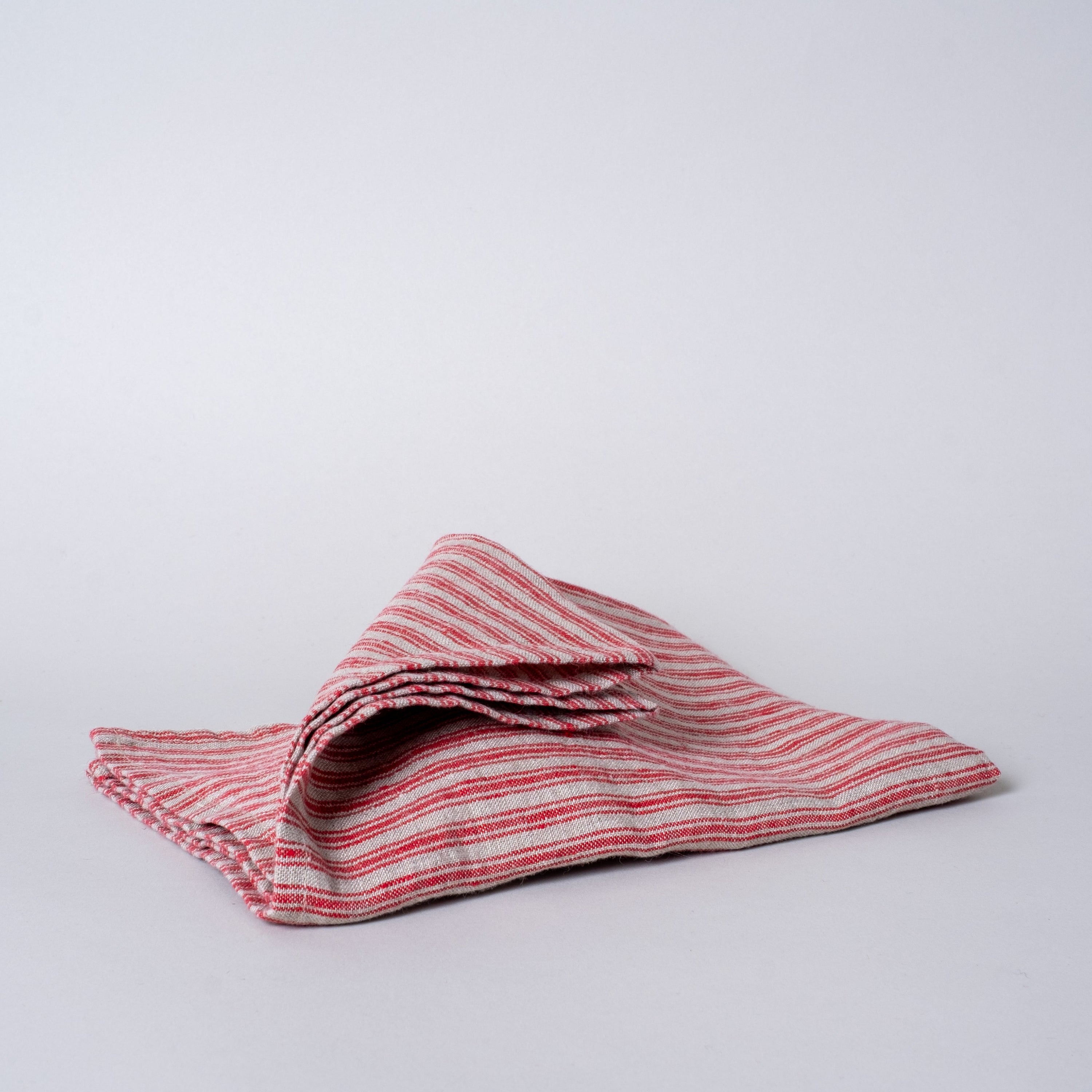 Kitchen Towel - Red/Natural Stripes